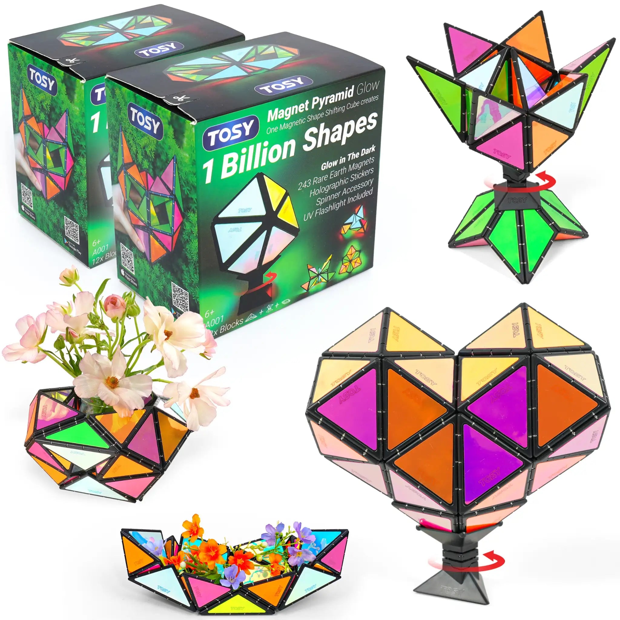 TOSY Magnet Pyramid Glow - 2 Pack