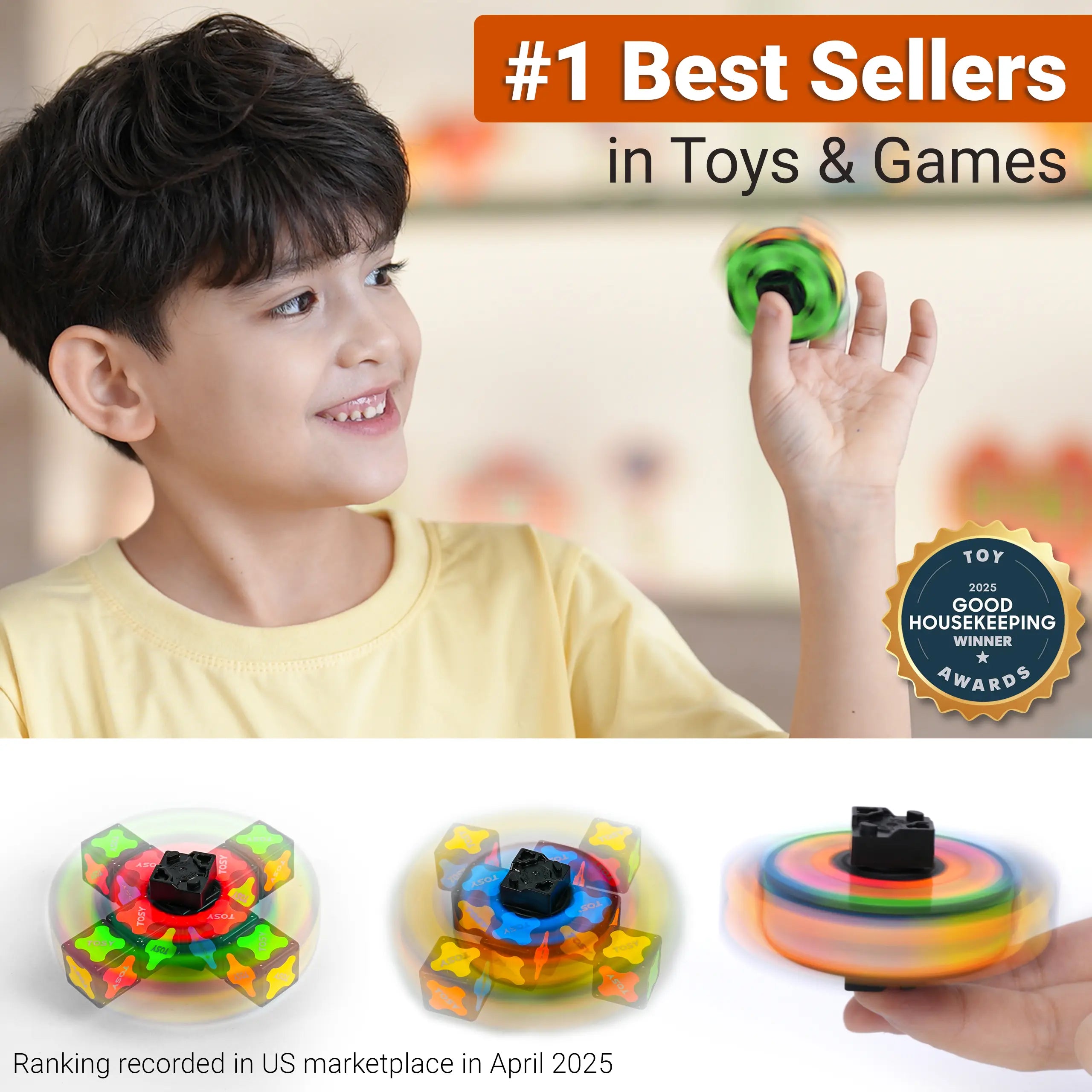 TOSY Fidget Spinner Mini - 4 Pack