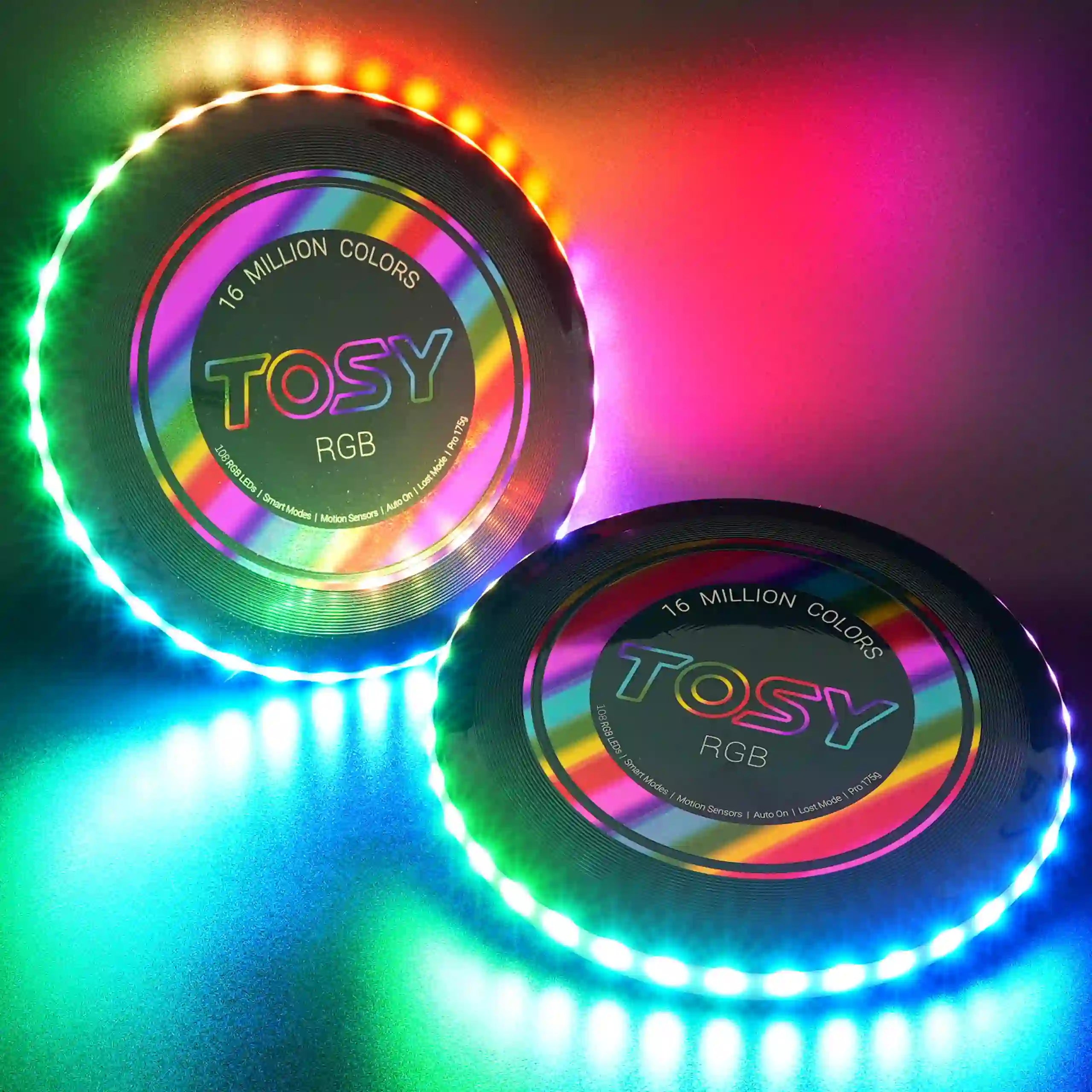 TOSY Flying Disc RGB - 2 Pack (Black Disc Set)