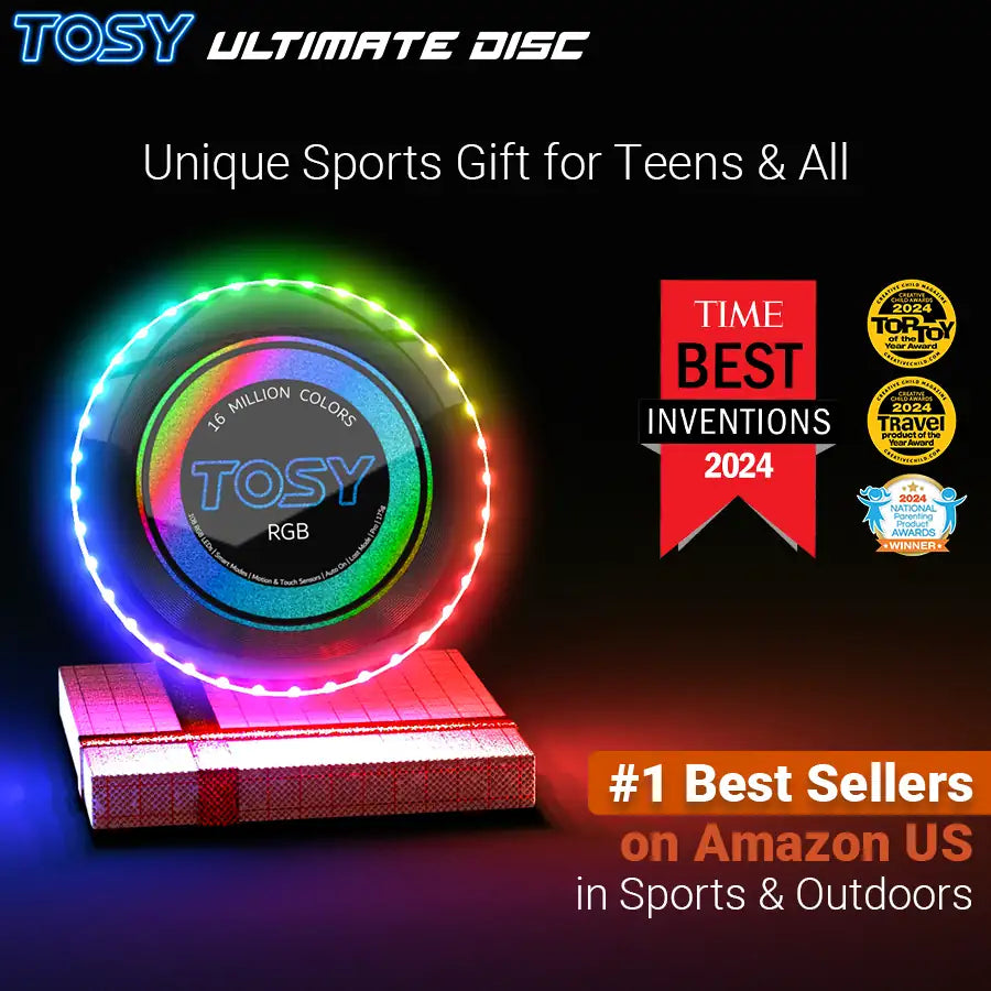 TOSY Flying Disc RGB Best Seller Award On Amazon Us In Sport And Out Doors
