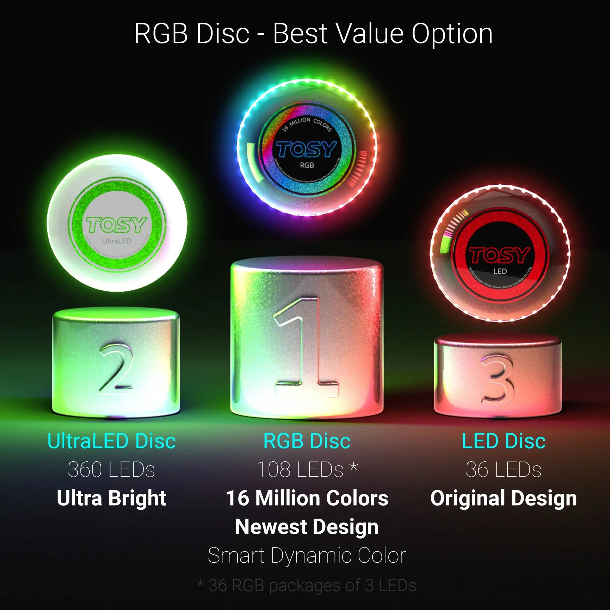 TOSY LEDs Frisbee super bright