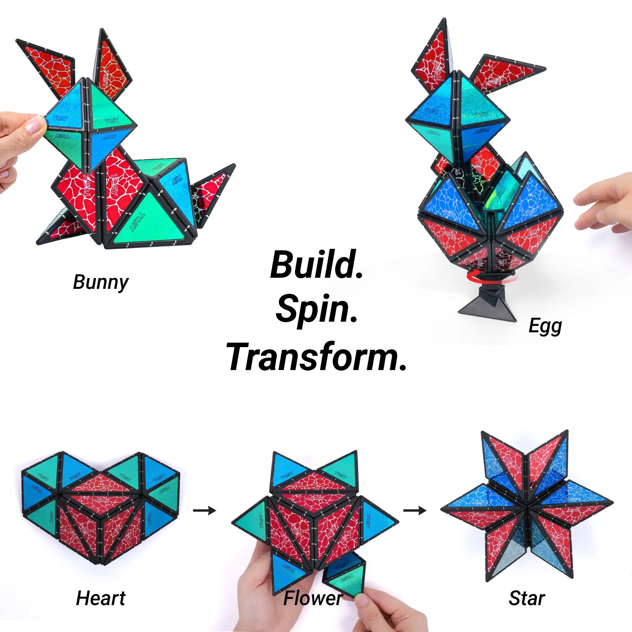 TOSY Magnet Pyramid Stone - 4 Pack