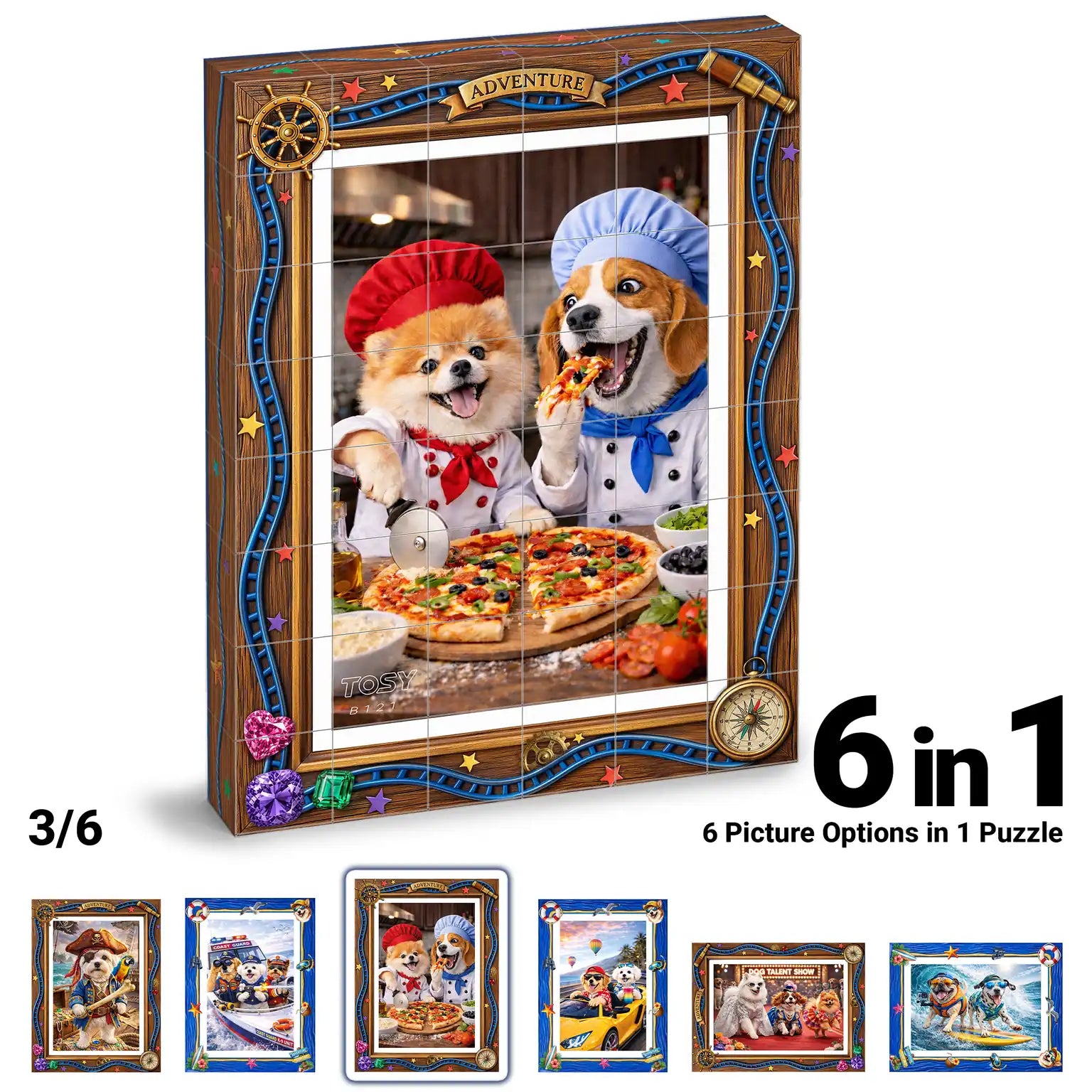 TOSY Picture Cube Action Dogs