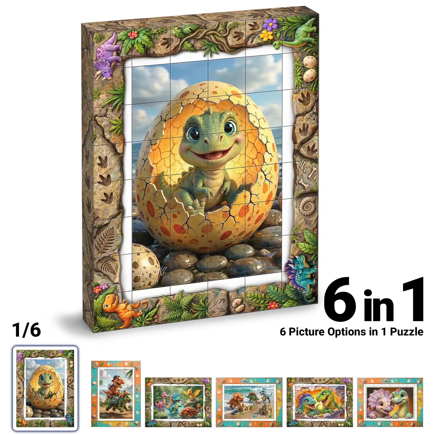 TOSY Picture Cube Cute Dino