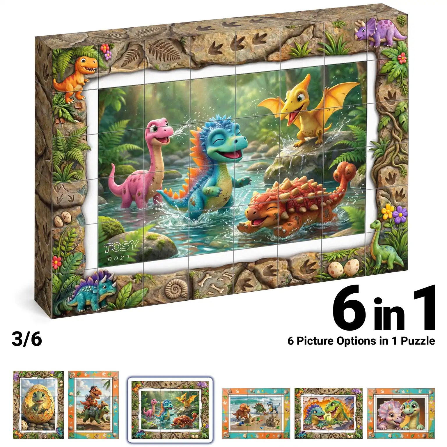 TOSY Picture Cube Cute Dino