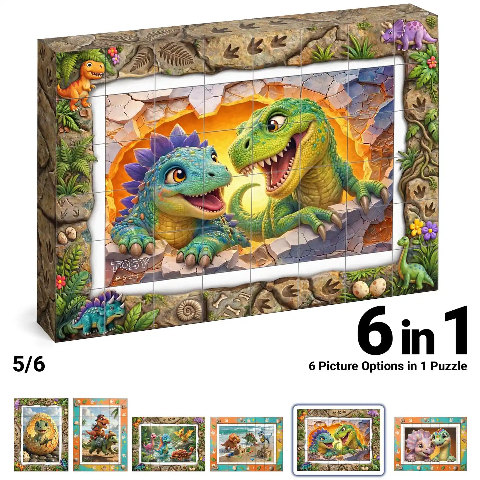 TOSY Picture Cube Cute Dino