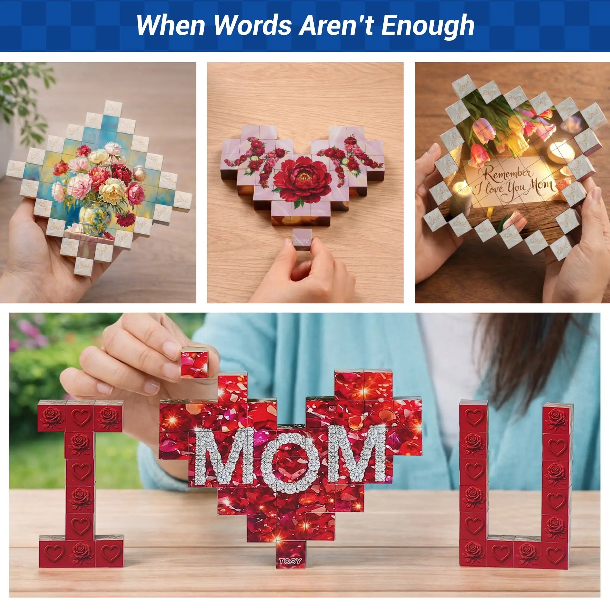 TOSY Picture Cube I Love You Mom