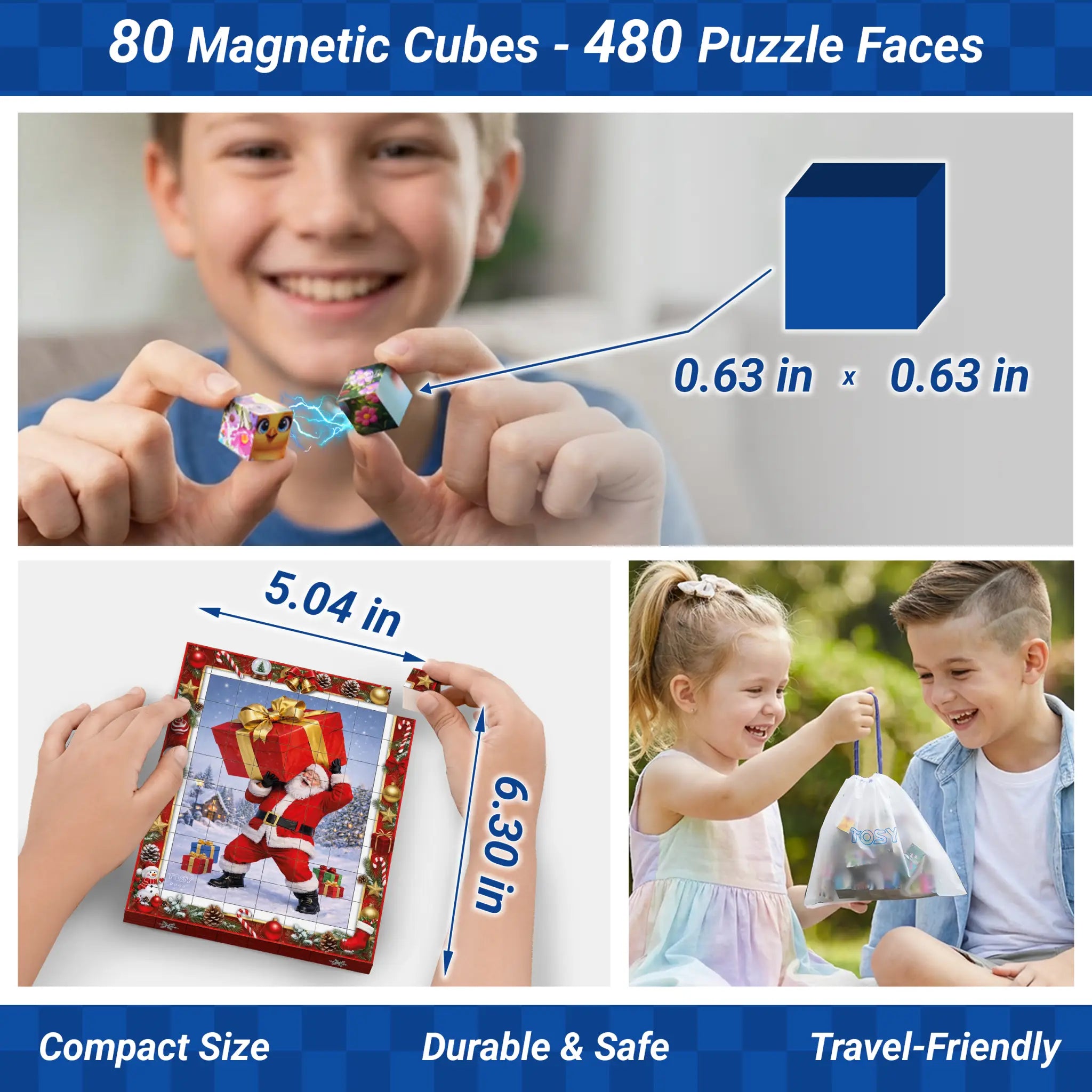 TOSY Picture Cube Playful Santa