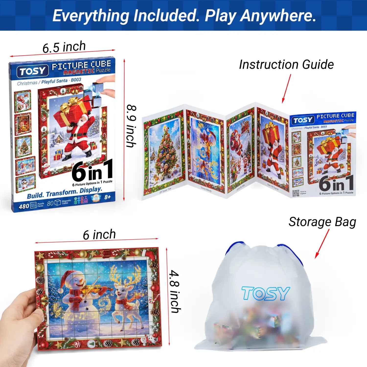 TOSY Picture Cube Playful Santa