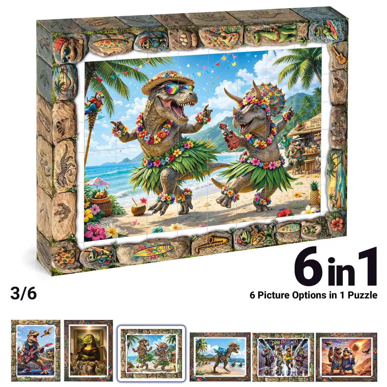 TOSY Picture Cube Wacky Dinos