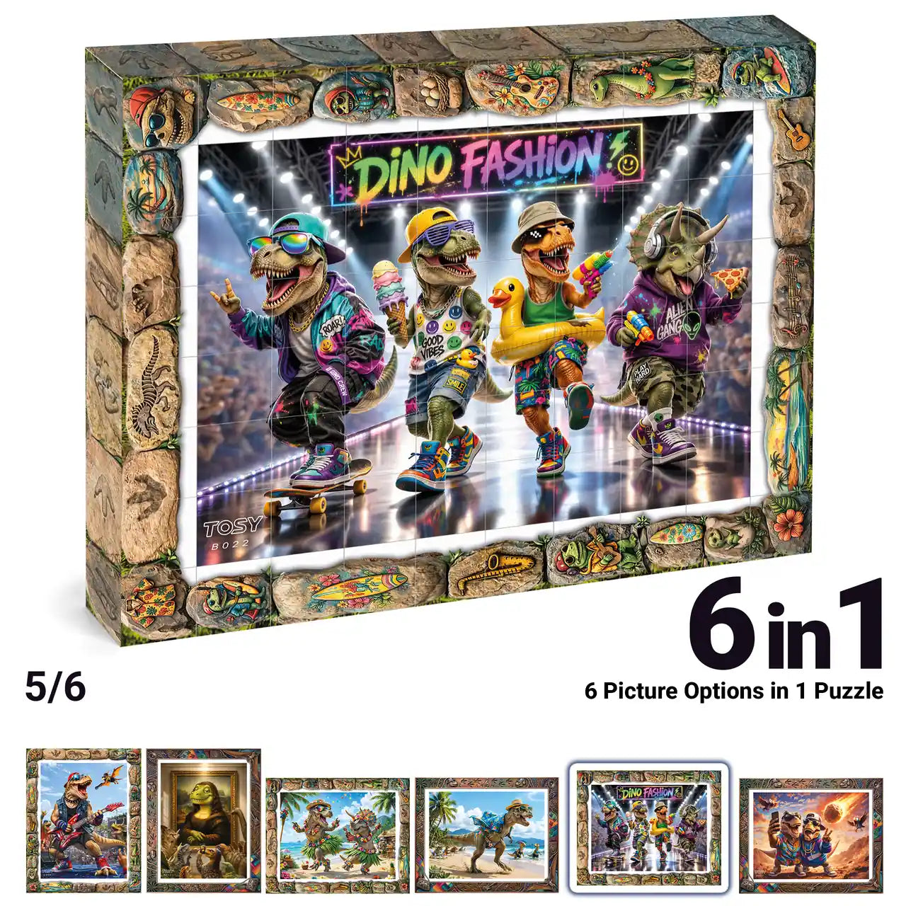 TOSY Picture Cube Wacky Dinos