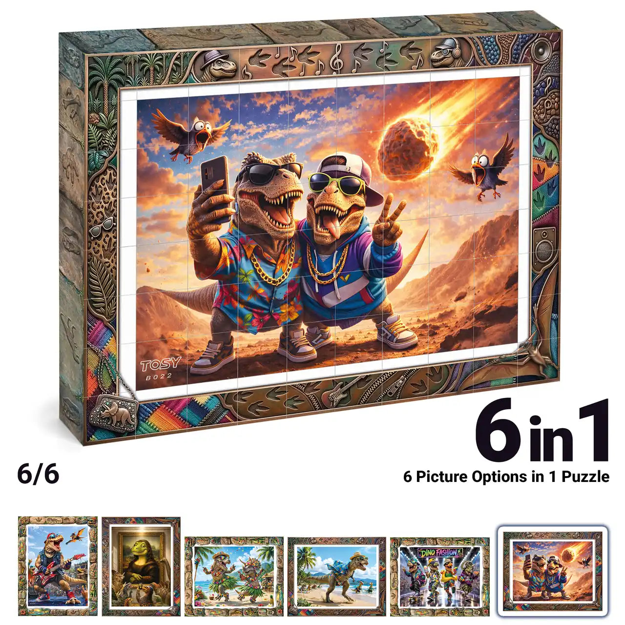 TOSY Picture Cube Wacky Dinos