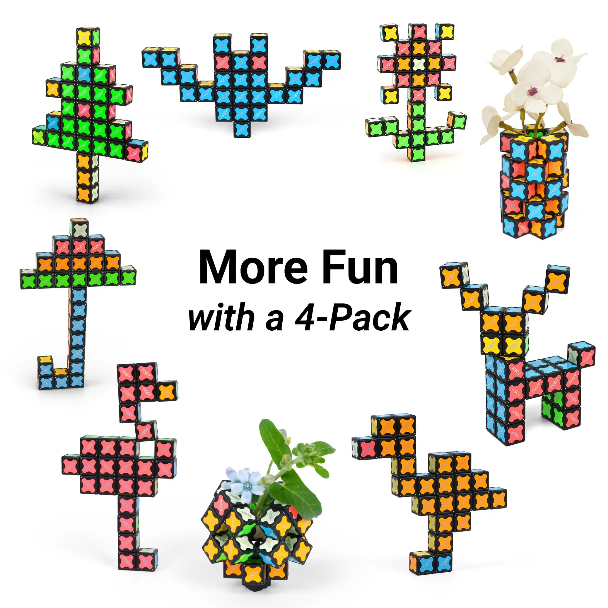 TOSY Magnet Cube 2x2 - 4 Pack
