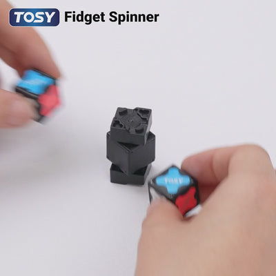 Demonstration of TOSY Fidget Spinner Glow transforming into 10,000 shapes with glowing features in the dark