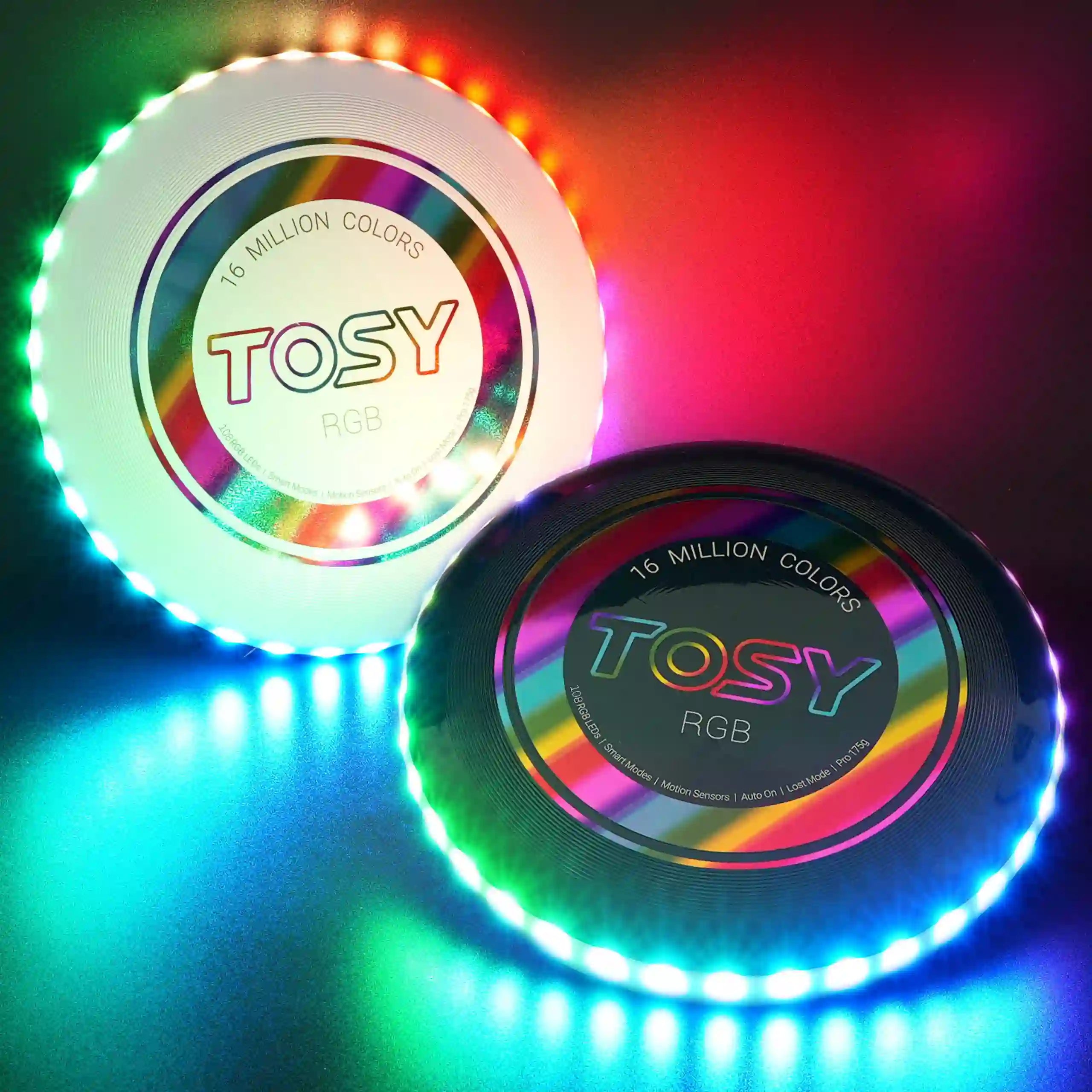 TOSY Flying Disc RGB - 2 Pack (Black & White)