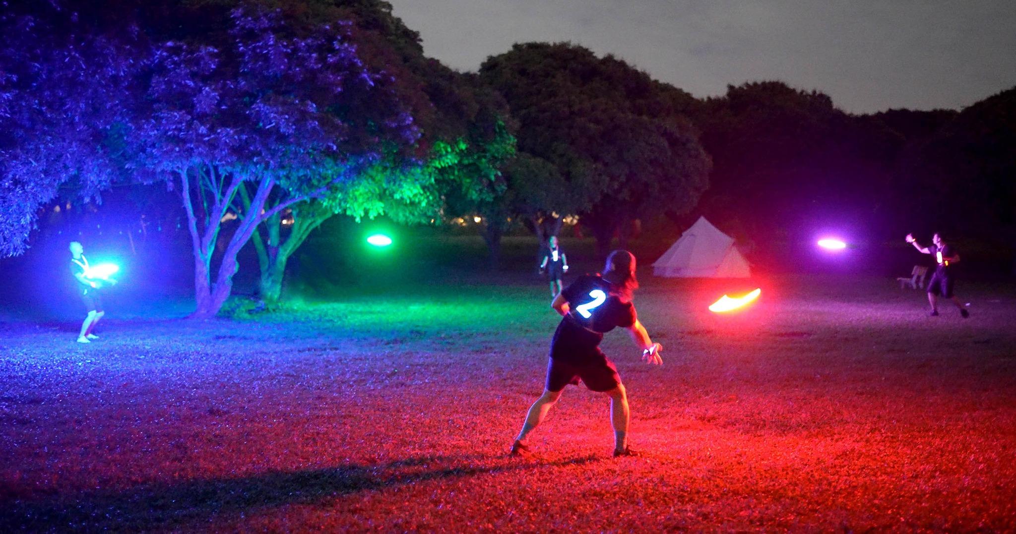 SKY disc　ブルー TOSY® LED Flying Disc Blue – Rechargeable Light-Up Frisbee for