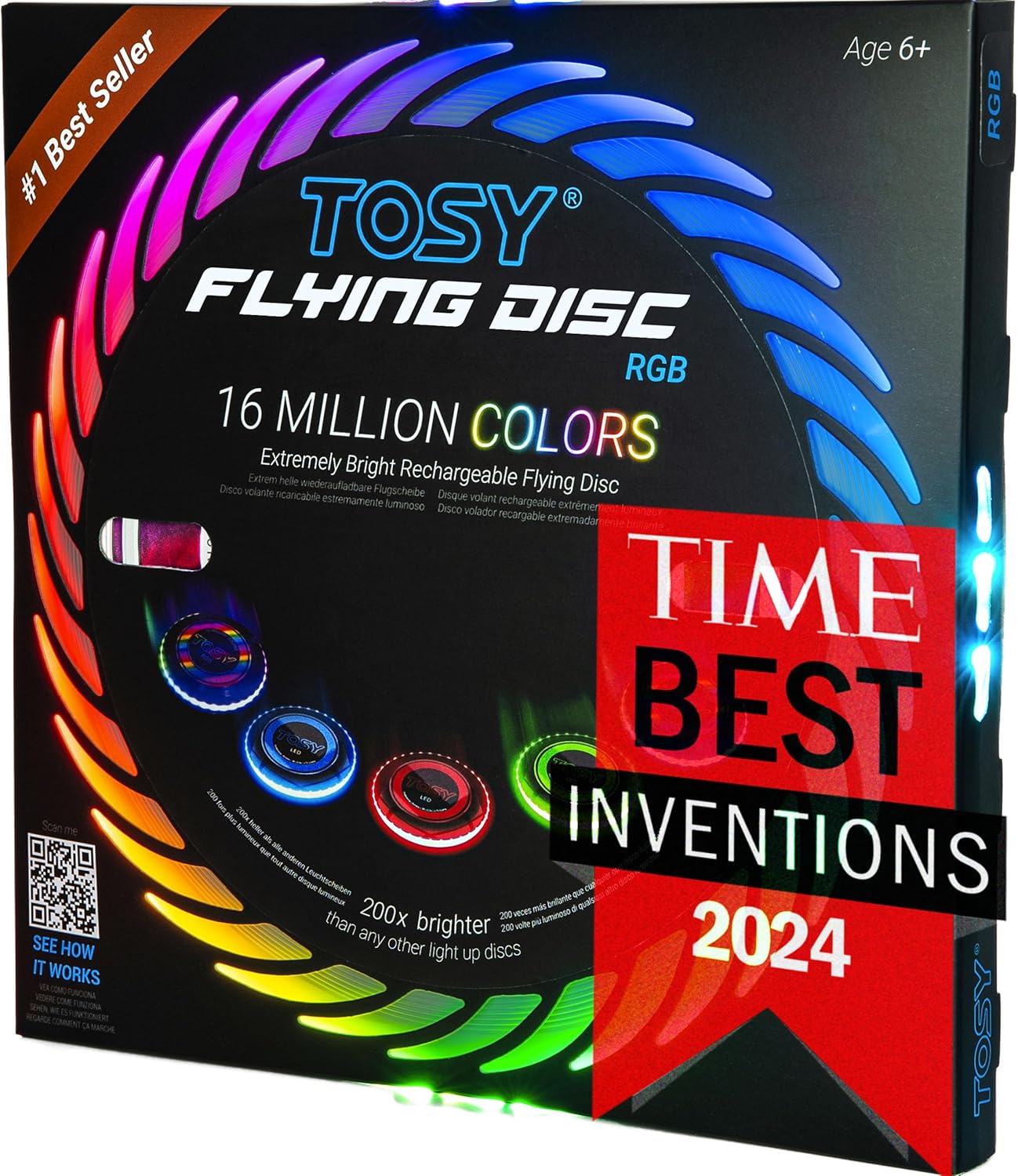TOSY Flying Disc RGB 2 Pack Black Set product packaging main image