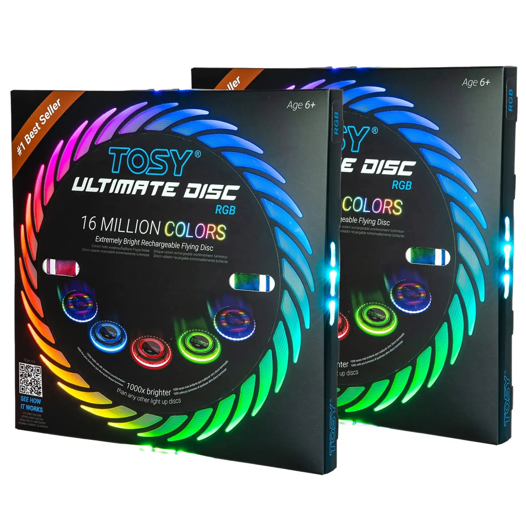 TOSY Flying Disc RGB - 2 Pack (Mixed Set)