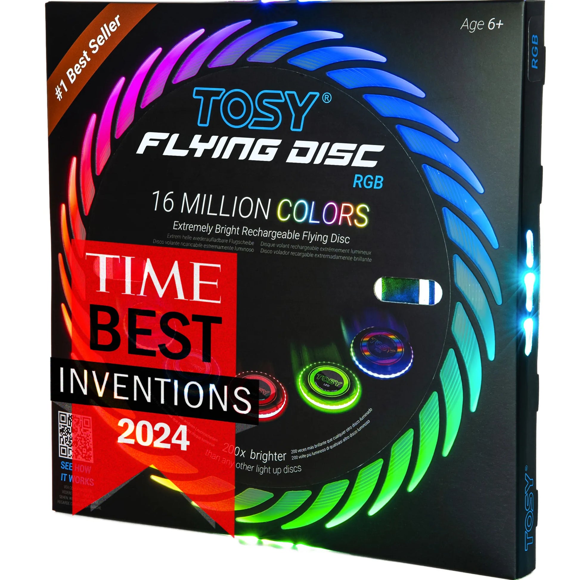 TOSY Flying Disc RGB product packaging main image
