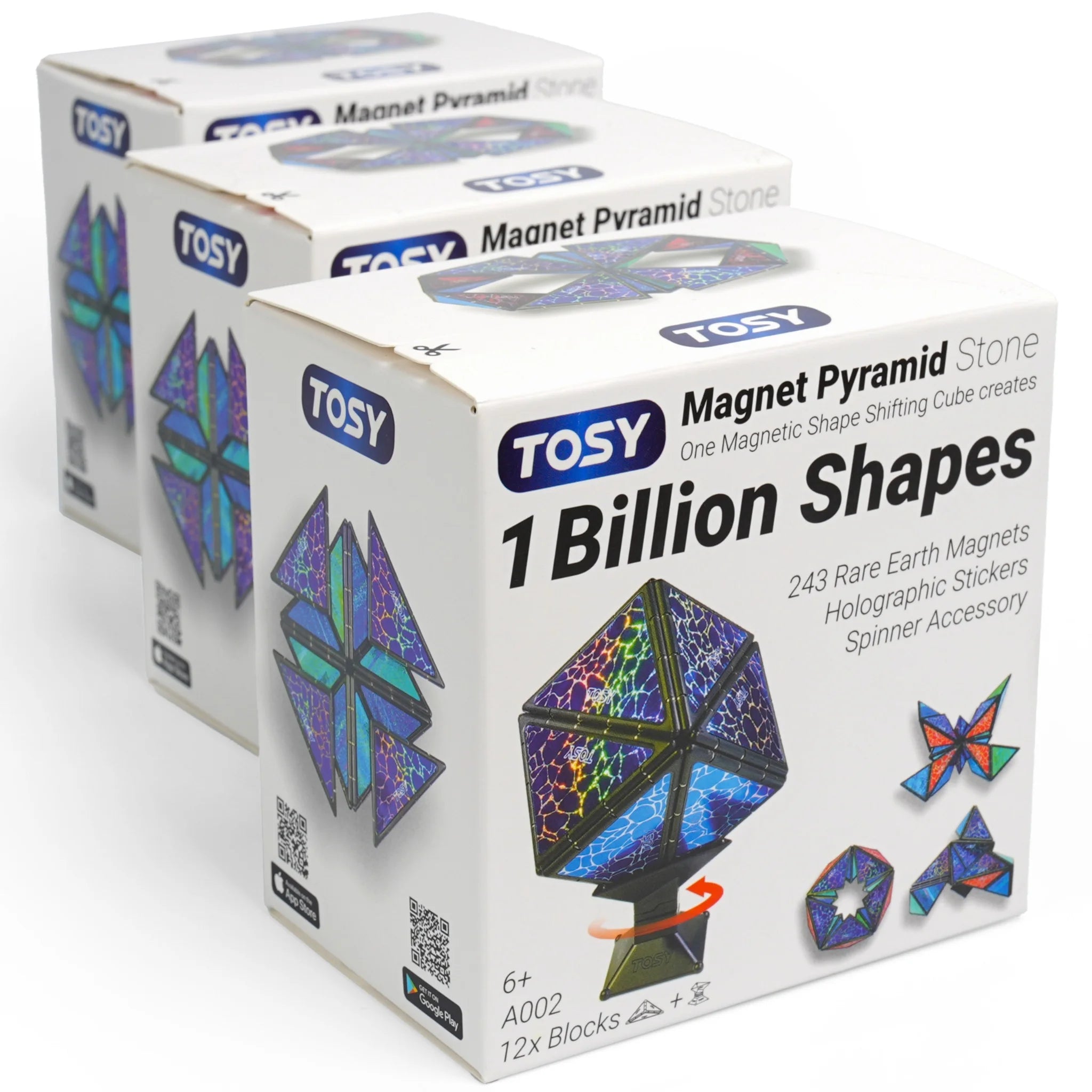 TOSY Magnet Pyramid Stone - 3 Pack