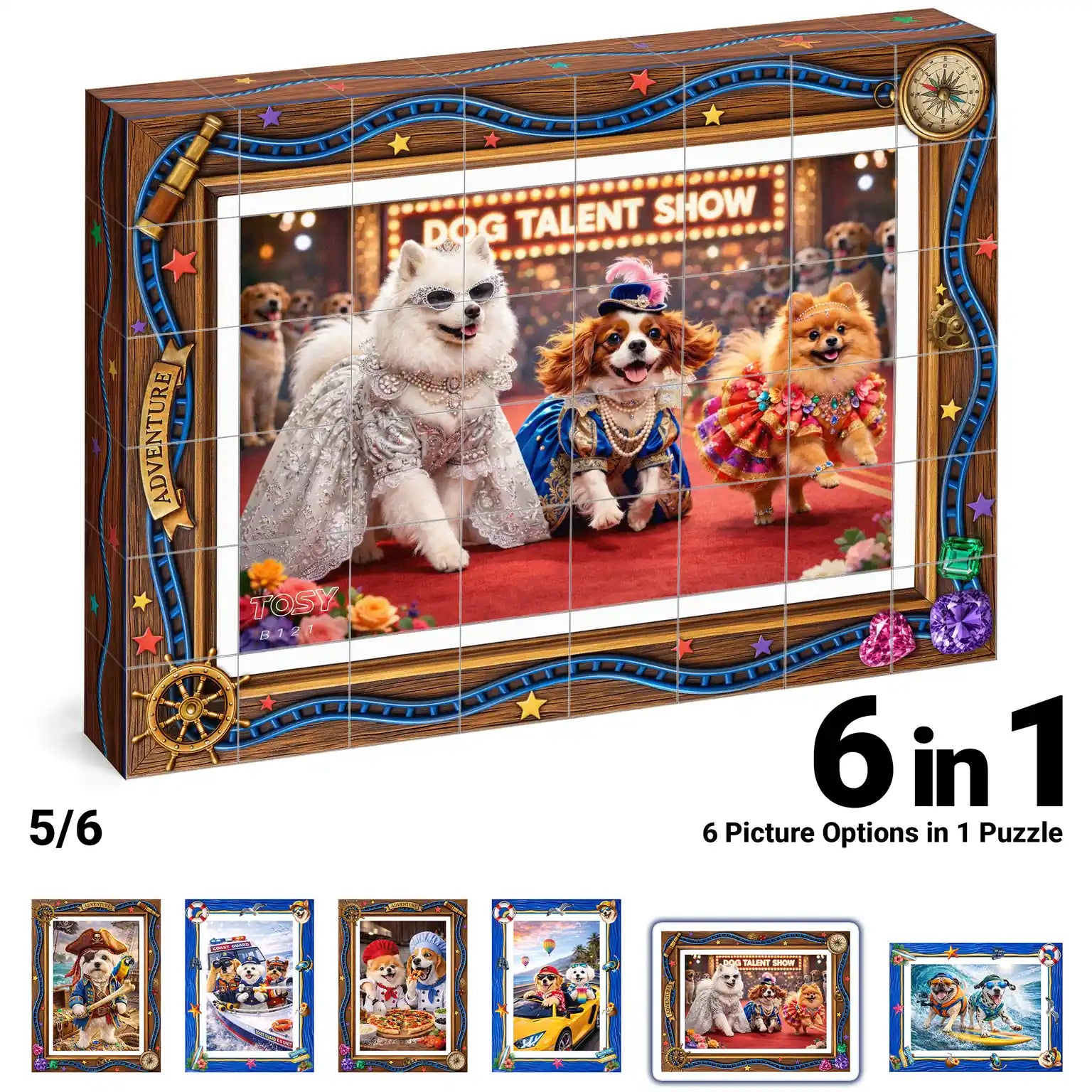 TOSY Picture Cube Action Dogs
