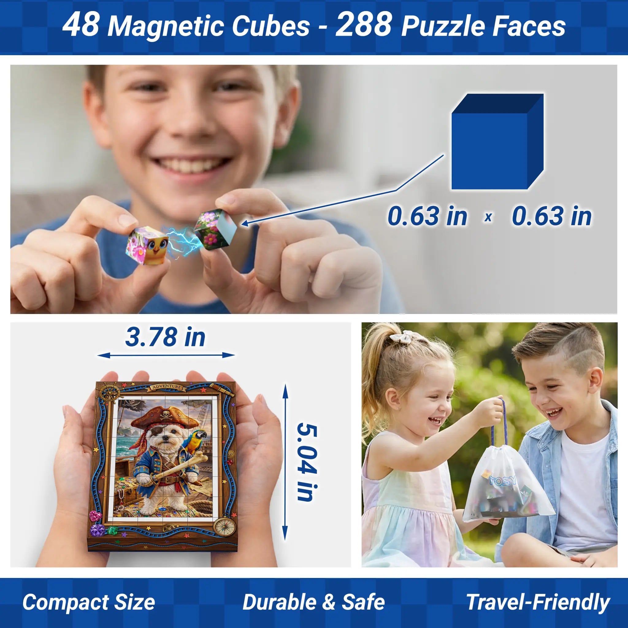 TOSY Picture Cube Action Dogs