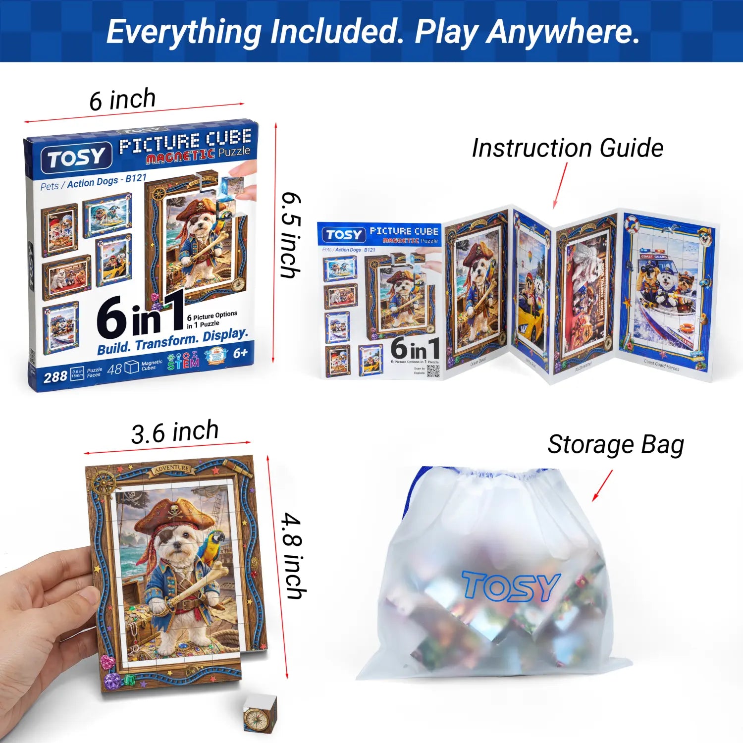 TOSY Picture Cube Action Dogs