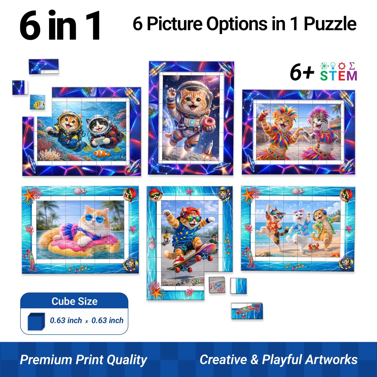 TOSY Picture Cube Adventure Cats
