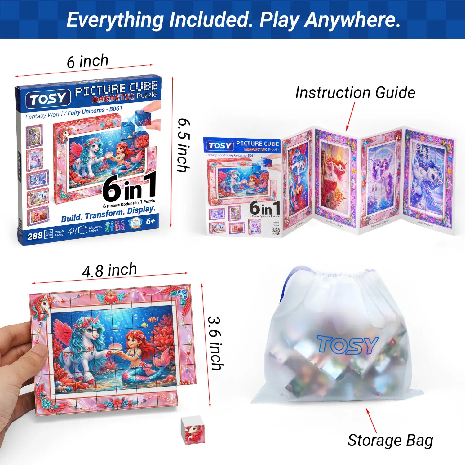 TOSY Picture Cube Fairy Unicorns