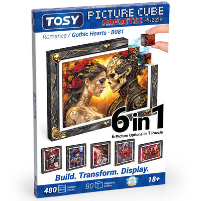 TOSY Picture Cube Halloween Gothic Hearts
