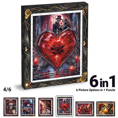 TOSY Picture Cube Halloween Gothic Hearts