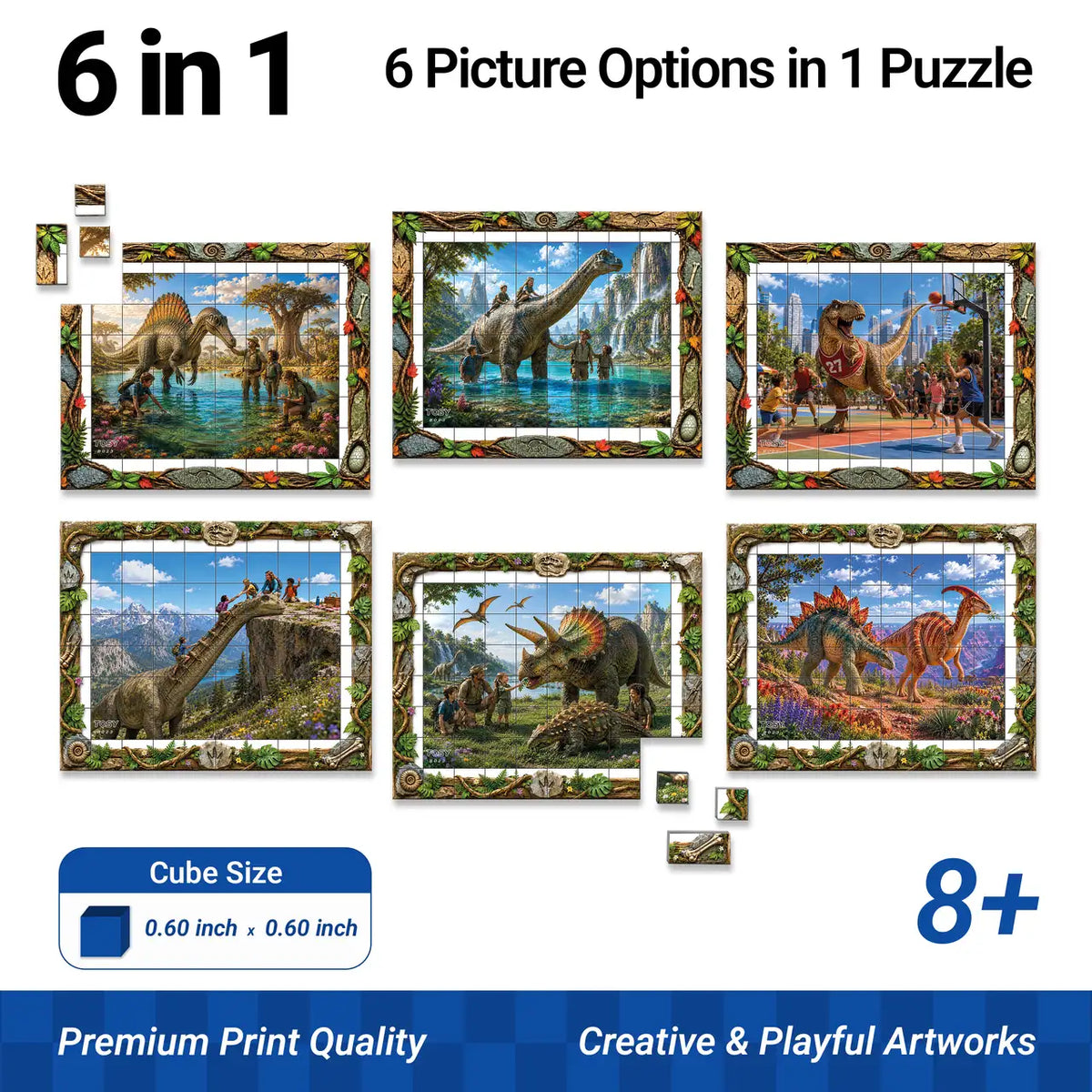 TOSY Picture Cube Life with Dinos