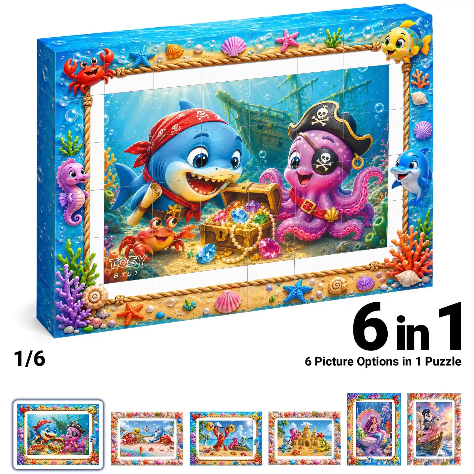 TOSY Picture Cube Ocean Buddies