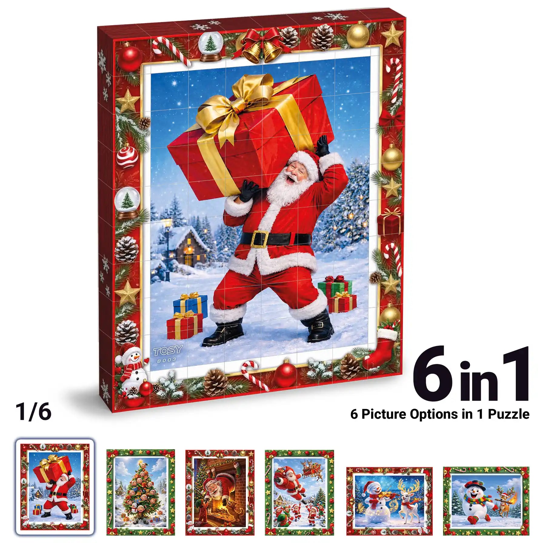 TOSY Picture Cube Playful Santa