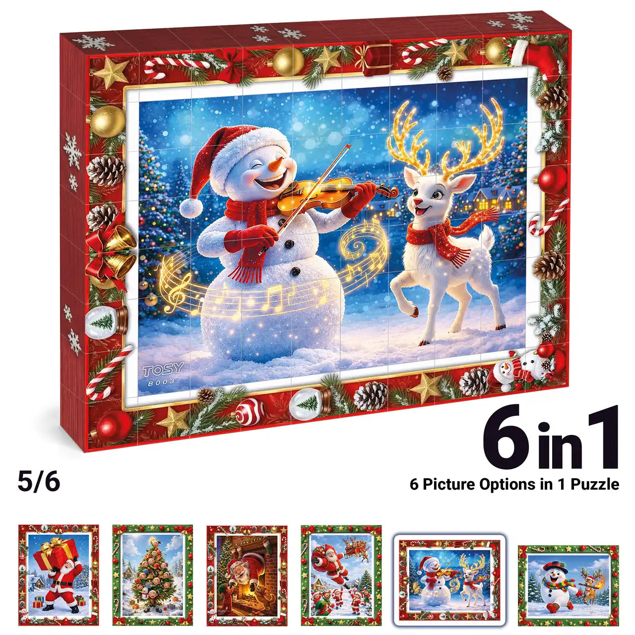 TOSY Picture Cube Playful Santa