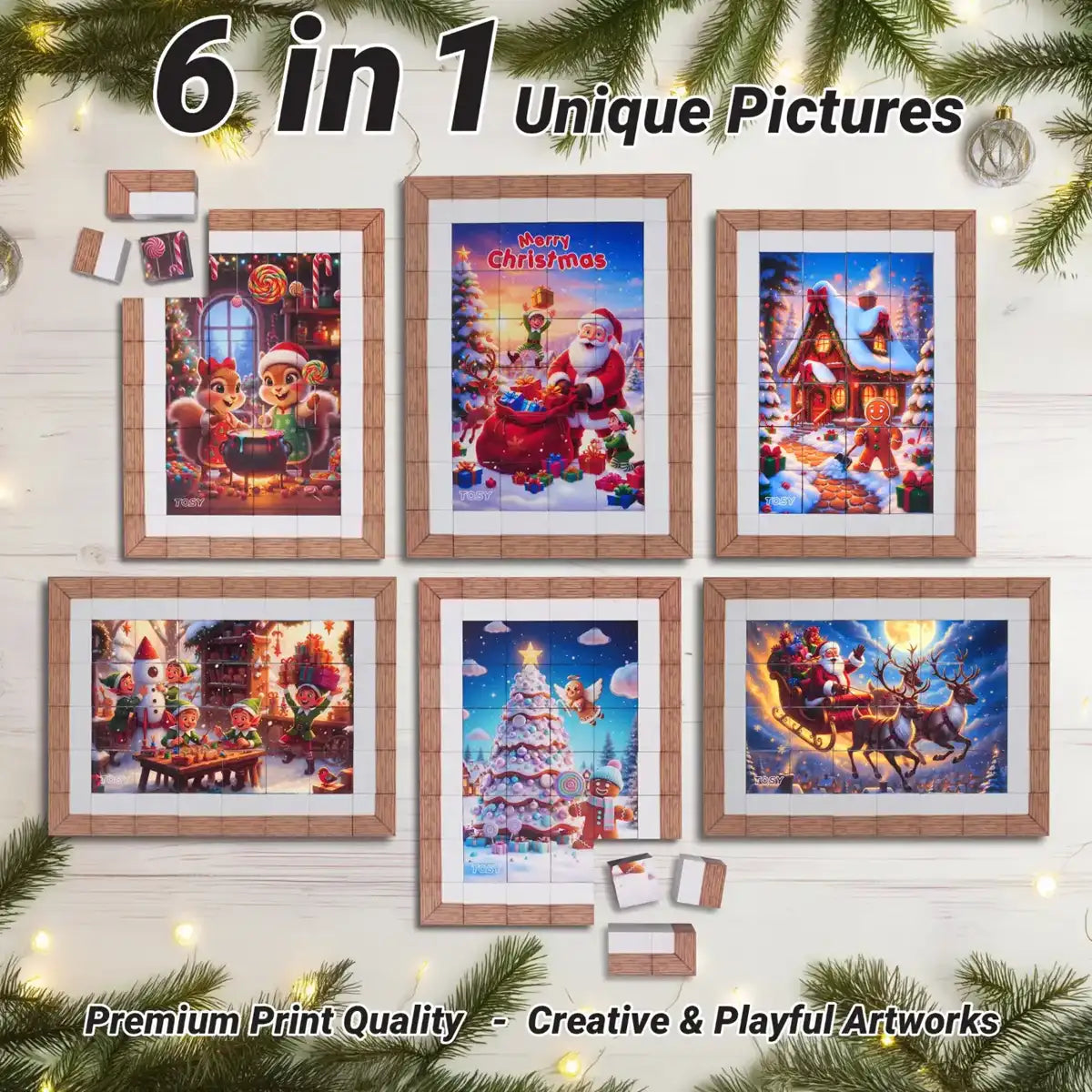TOSY Picture Cube Santa's Town