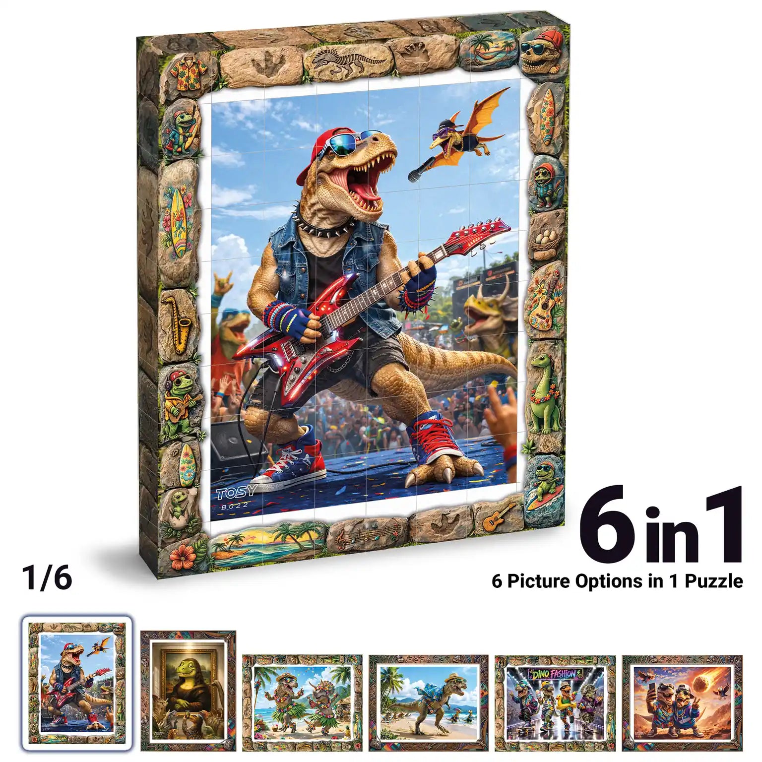 TOSY Picture Cube Wacky Dinos