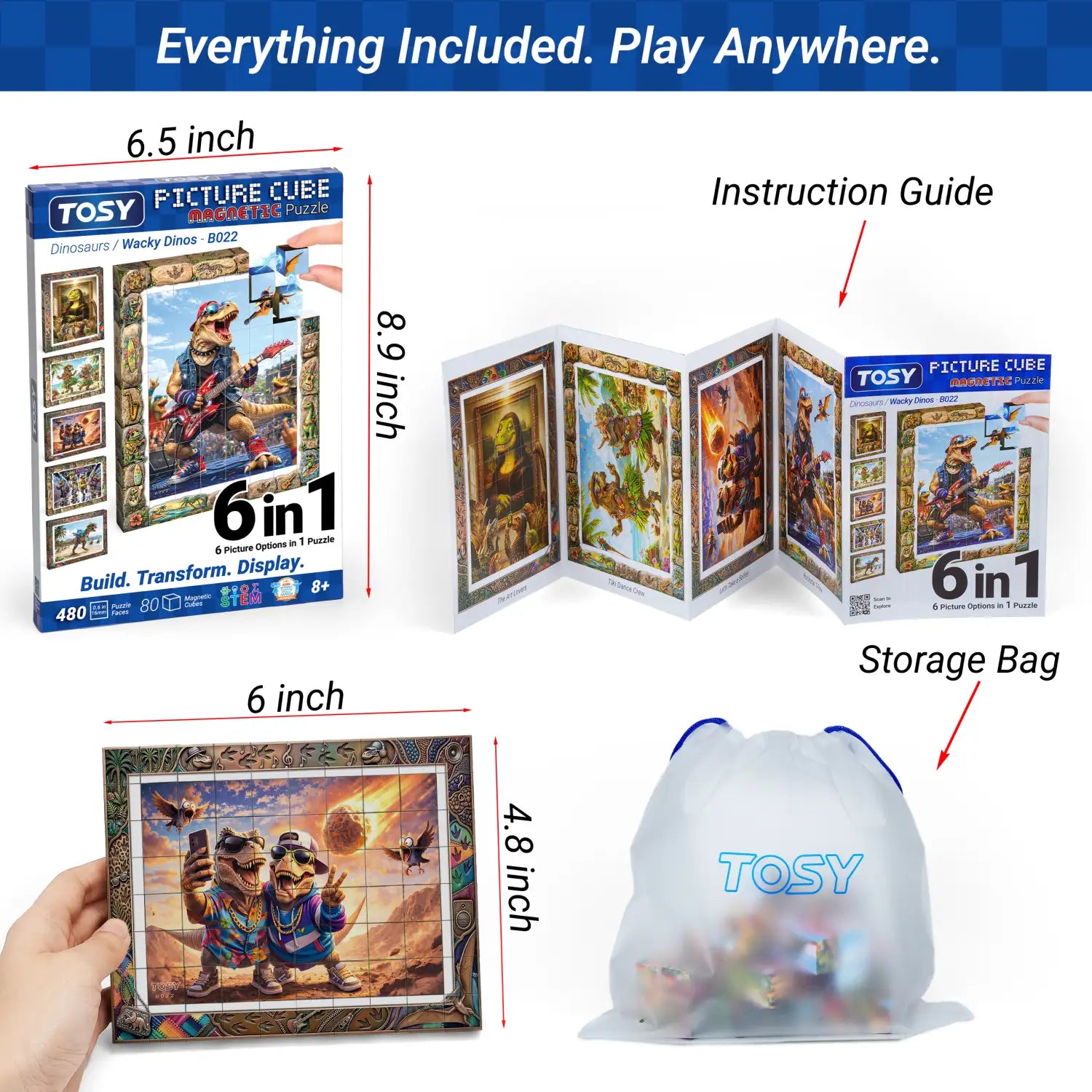 TOSY Picture Cube Wacky Dinos